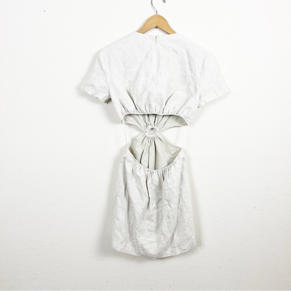 Staud Epona Ring Front Cut Out Linen Mini Dresss Size XS - Picture 9 of 9